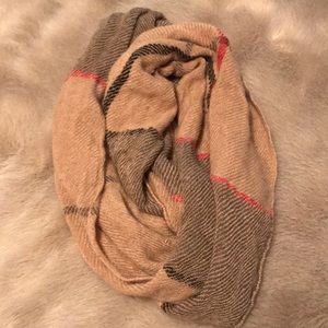 Plaid infinity scarf
